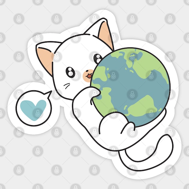 Cute cat Sticker by white.ink